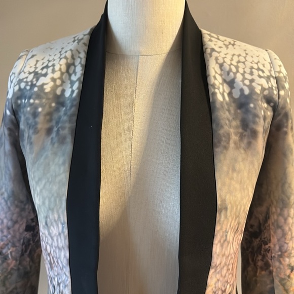 Elegant Multicolor Women's tuxedo like blazer Jacket hook and eye front close S - Picture 3 of 17